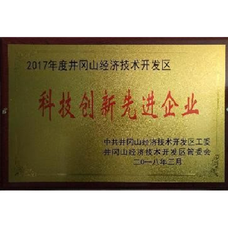 2017 national Jinggangshan economic and Technological Development Zone Science and technology innovation advanced enterprise